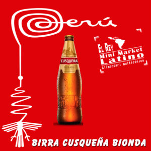 Birra peruviana Bionda Pilsen alcool 4,8% CUSQUEÑA 33cl
 cerveza Cusqueña bionda 33cl
( solo torino città)
